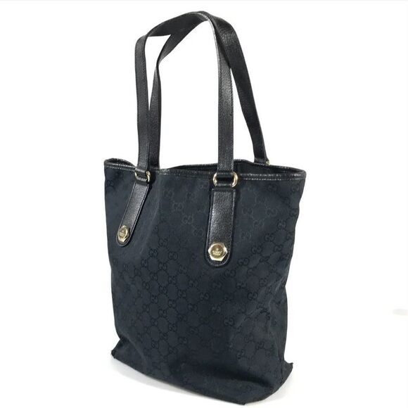GUCCI Bag Handbag GGCanvas 153009 467891 Black  Authentic - Picture 2 of 12